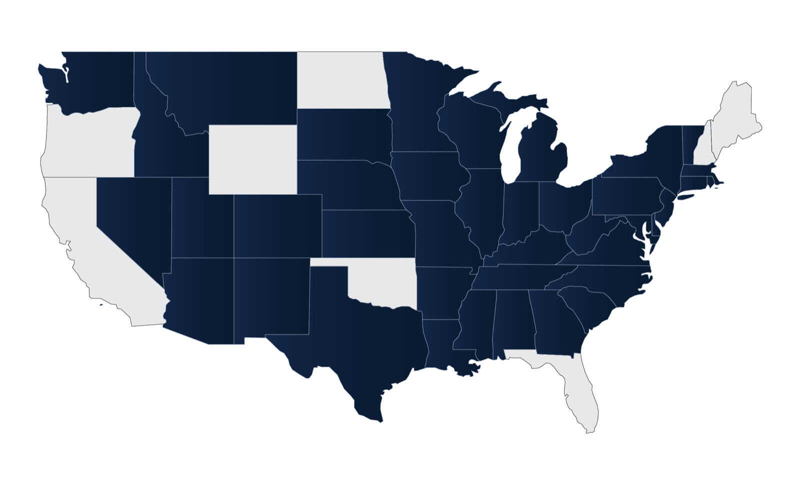 Map of CSC project experience across the United States